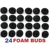 GADGETBRATTM 24 Pack Foam Earbud Earpad Ear Bud Pad Replacement Sponge Covers for Ipod Iphone Itouch Ipad Headsets
