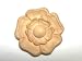 3-5/8" dia x 5/8"TH Hand Carved Hard Wood Rosette Onlay Applique Corbel, Zakros Design