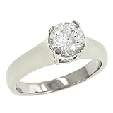 Engagement Ring with 2 Diamond Accents .16cttw (CZ ctr