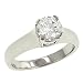 Engagement Ring with 2 Diamond Accents .16cttw (CZ ctr