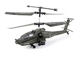 U803 Mini 3 Channel Military Apache Indoor RC Helicopter with Built-in Gyro Gyroscope & Remote Control -- NEW Model!