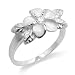 925 Sterling Silver Plumeria w/ Maile Leaf Ring-Hawaiian Silver Jewelry, Size 9.5