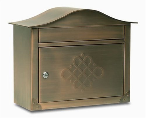 Architectural Mailboxes Peninsula Wall Mailbox, Antique Copper Embossed