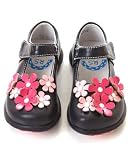 : Rainbow Steps Navy Leather Flower Shoe