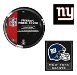 Official NFL Licensed Steering Wheel Cover and One Official NFL Licensed Team Helmet Logo Air Freshener Pine Forest Scent