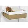 Rubbermaid 3F09 Configurations Natural Canvas Medium Sliding Basket, Khaki and White