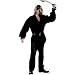 BLACK Strapping Swashbuckler Man Costume Shirt (guns, eye patch, headwrap, pants not included)