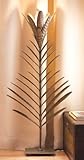 IMAGE OF Home/Garden Décor By CBK Floor Lamp Palm Frond Desi Gngold Brush F In-Line Switch Brown Cord Distressed G