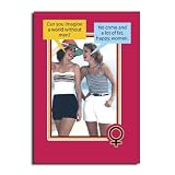 Fat Happy Women Humorous TalkBubbles Birthday Greeting Card