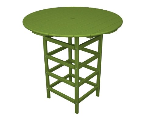 Polywood Outdoor Furniture South Beach 40 Inch Counter Height Table, Lime-Recycled Plastic Materials Polywood Outdoor Furniture South Beach 40 Inch Counter Height Table, Lime-Recycled Plastic Materials