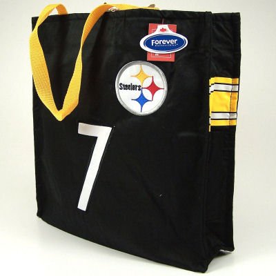 Buy PITTSBURGH STEELERS BEN ROETHLISBERGER CANVAS TOTE SHOPPING BAG by Forever Collectibles
