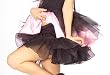 Adult Short Black Crinoline with Black Trim - Womens Std.