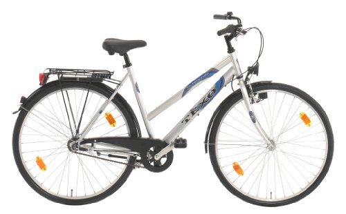 Texo Damen Trekking Fahrrad, 1 Gang R&uuml;cktrittbremsnabe, stratosilber, Rahmenh&ouml;he: 45 cm, R Preisvergleich