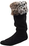 Hunter Leopard Print Cuff Welly Sock