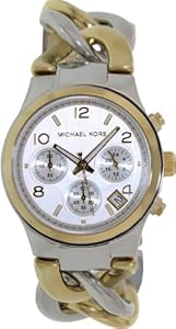 Michael Kors Twist Chain Chronograph White Dial Ladies Watch MK3199