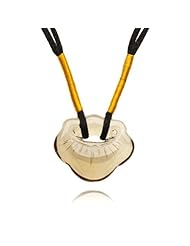 Haoneystore Girls Safety Lock Smoky Quartz Necklace Color Brown Length 46 cm