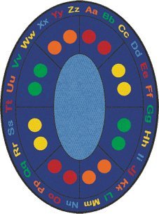 Learning Carpets ABC Dots Rug - Oval Small