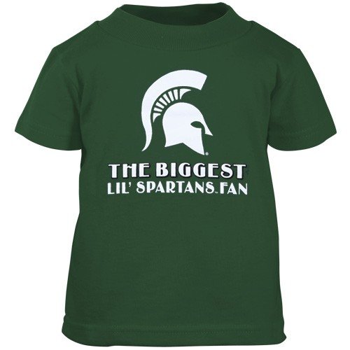 Michigan State Spartans Green Infant Biggest Little Fan T-shirt