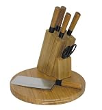 Joyce Chen 7-Piece Burnished Bamboo Cutlery Set and Block
