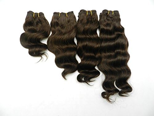 Luxury Elegance brazilain human hair french wave 4pcs a set 7inch 9inch 11inch 13inch dark Color 1B Human Hair Extension