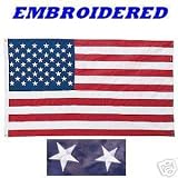 New 5x8 Embriodered Nylon American Flag USA