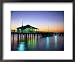 Fishing Pier at Sunrise, Fort de Soto Park, FL Framed Art Poster Print by David Davis...