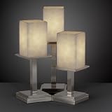 Justice Design CLD-8697-15-NCKL, Clouds Montana 3 Way Glass Torchiere Table Lamp, 3LT, 180w, Nickel