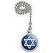 Star of David Jewish Israel Ancient Religion Symbol Ceiling Fan and Light Pull Chain
