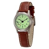 Momentum Womens 1M-SP51W3 Pathfinder White Dial Brown Nautica Leather Watch