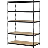 Edsal Black Steel Storage Rack, 5 Adjustable Shelves