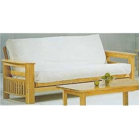 Natural Finish Futon w Mattress Pad