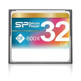Silicon Power 32GB Hi Speed 600x Compact Flash Card (SP032GBCFC600V10)
