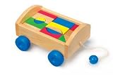 Enlarge toy image: Pull along Box of Bricks -  preschool activity for young kids