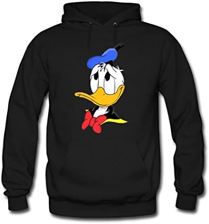 Tellen Winter New Fashion Printing Customized Donald Fauntleroy Duck Men's Classic Hoodie Sweatshirt Black