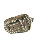 Review Brambilla  / Brambilla Jeweled Gunmetal Leather Mesh Western-style Belt