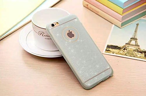Alicases iPhone 6 Plus Case, 5 Colors Ultra Slim Bling Candy TPU Anti Scratch Durable Protective Case Cover + HD Clear Screen Protector + 1pcs Dust Plug for iPhone 6 Plus 5.5 Inche Screen (Blue)