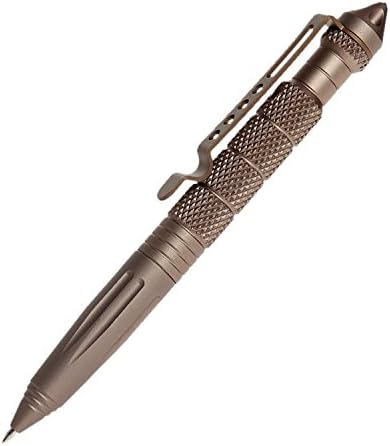 ESOW Self Defense Tactical Pen with Aircraft Aluminum Emergency Glass Breaker Anti-Slip Egonomics Multifunction Tool- 100% Money Back Guarantee,Golden