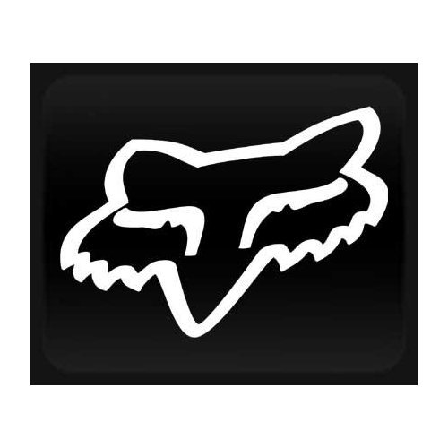 Fox Racing head sticker decal vinyl white