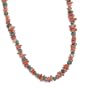 Pink Sea Bamboo and Turquoise Nugget Necklace