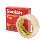 Scotch® Premium Transparent Film Tape 600 Clear, 1-1/2 Inches x 72 Yards