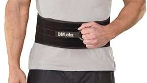 Mueller Adjustable Back and AbdomInchal Support, Black, One Size