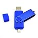 Flash Drive 8GB For Smartphone, OTG USB2.0 Dual Flash Drive Disk ARETOP Memory Stick Thumb Drives Pen Drive for Computers and Android Micro Devices (Smartphones Tablets PC Samsung etc.) Black