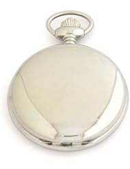 Charles-Hubert, Paris Mechanical Pocket Watch Polished Chrome Plated Steel - Exclusive!
