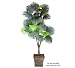One 6' Fan Palm Artificial Tree with Tripled Heads, with No Pot,