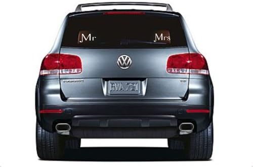 Decal -Mr and Mrs ( 3.5" X 1.5") White