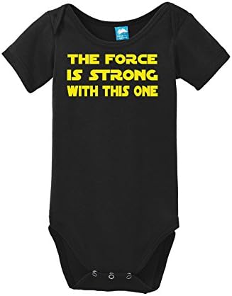Star Wars Parody Funny Baby Onesie Bodysuit Toddler Shirt Yoda Storm Pooper Jedi (3T, Force Is Strong Onesie)