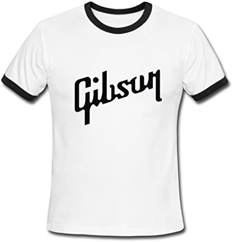 Letjoy Gibson Logo Men's Contrast T-Shirt Size XL White