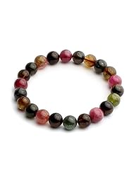 Limited Sales Promotion O-stone 3A Tourmaline Love of Rainbow Bracelet Grounding Stone Protection 9mm