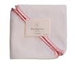 SwaddleDesigns Wash Cloth Set - White Terry Velour with Pink Mini Mod Satin