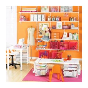 elfa~ Activity Room Shelving White 8' x 8'